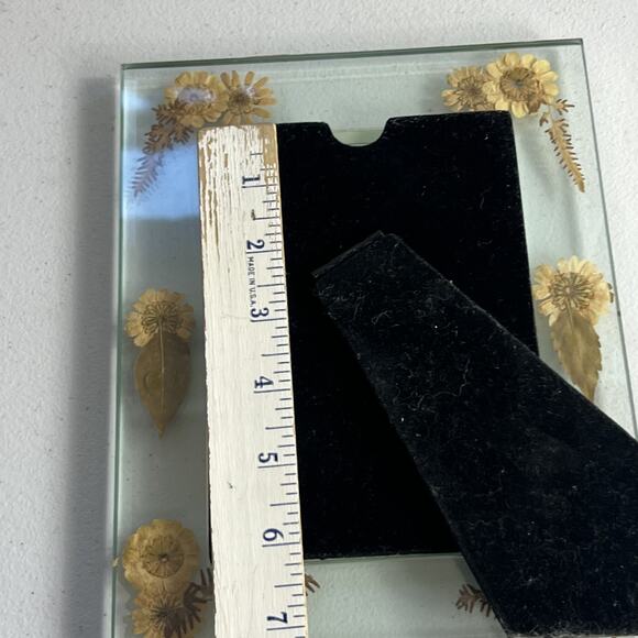 Vintage Pressed Dried Flowers Glass Picture Frame Botanical Floral Art Decor - Picture 5 of 9